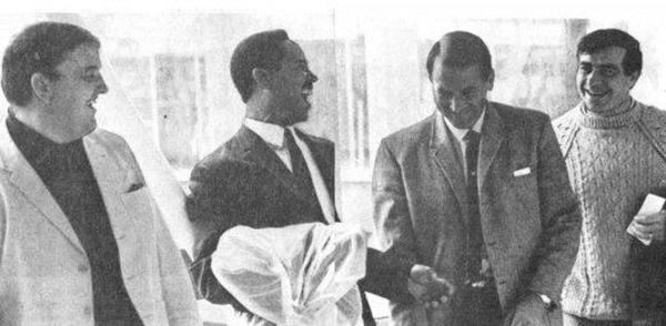 He was the original globe-trotter among cricketers: Sobers has Colin Milburn, Basil D'Oliveira, and Fred Trueman in stitches with a spontaneous joke at Heathrow Airport on the way to Australia for a double-wicket competition in 1968. This was just after the cancellation of England's tour of South Africa, which objected to D'Oliveira's inclusion in the party.