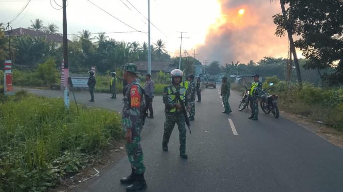 Aparat gabungan berjaga di wilayah bentrokan antar desa di Kecamtan Adonara Timur