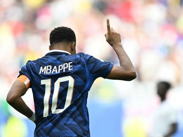 Perayaan gol Kylian Mbappe untuk Timnas Prancis ke gawang Inggris pada duel perebutan tempat ketiga Piala Dunia 2026 di Miami Gardens (18/7/2026).