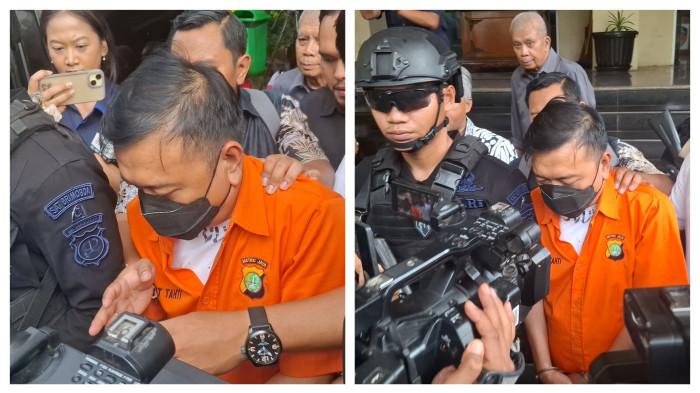 KASUS TPPU - Tersangka Don Ritto beserta barang bukti kasus dugaan korupsi, tindak pidana pencucian uang (TPPU), suap batu bara, hingga perkara Asabri dari Polda Metro Jaya ke Kejaksaan Agung (Kejagung), Jumat (17/7/2026) pukul 13.49 WIB.