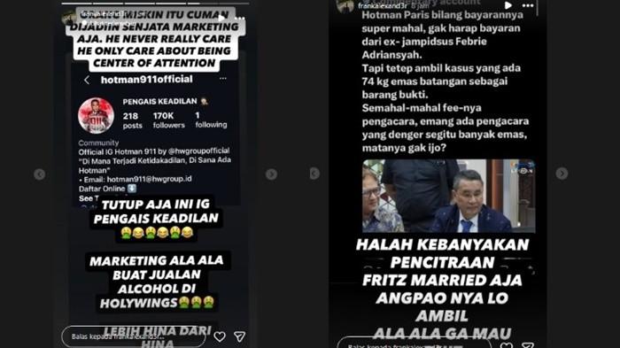 putra pertamanya, Frank Alexander Hutapea, yang secara terang-terangan melu