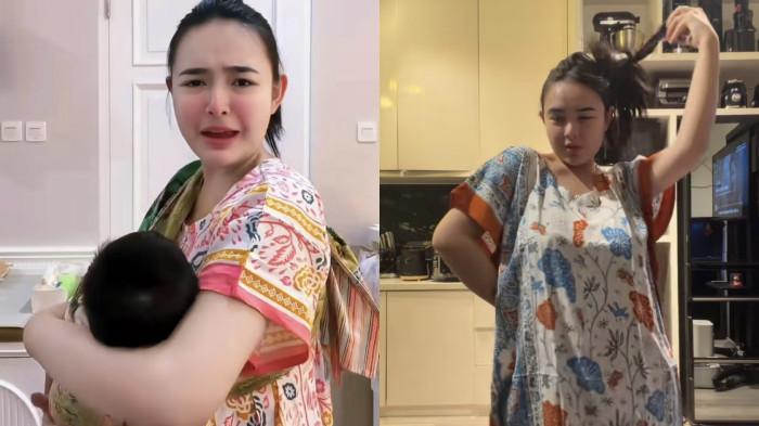 ANDALKAN DASTER - Artis Amanda Manopo kini kerap memakai daster saat di rumah, dicapture Minggu (28/6/2026). Gaya berpakaian berubah drastis sejak ada Baby Zac.