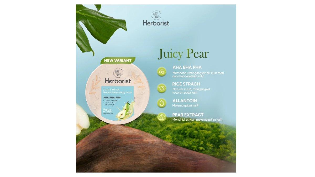 Ilustrasi varian Herborist Smoothies Body Scrub - Juicy Pear