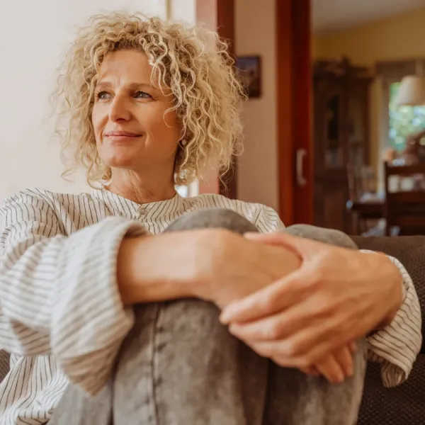 woman who looks younger than she is because she reminds herself of what matters
