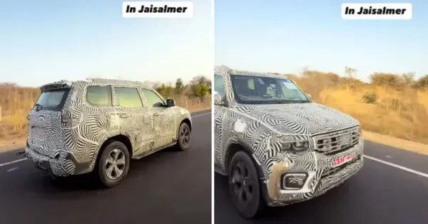 mahindra scorpio n facelift spied 