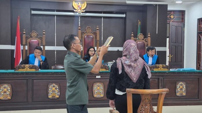 KONFLIK AGRARIA - Persidangan yang sedang berlangsung di PTUN Jayapura dengan agenda mendengarkan keterangan saksi fakta dari pihak tergugat Pemerintah Kabupaten Merauke, Papua Selatan.