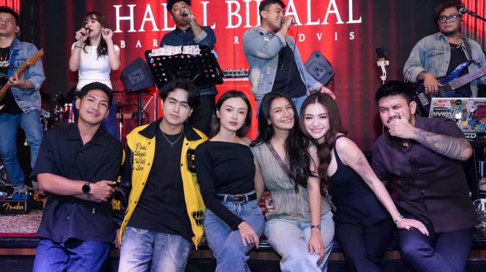 PACAR BARU NATHALIE - Sosok Aripat (pojok kanan) saat hadir bersama Nathalie Holschet dalam sebuah acara di kawasan Senopati Jakarta Selatan, Selasa (14/4/2026).