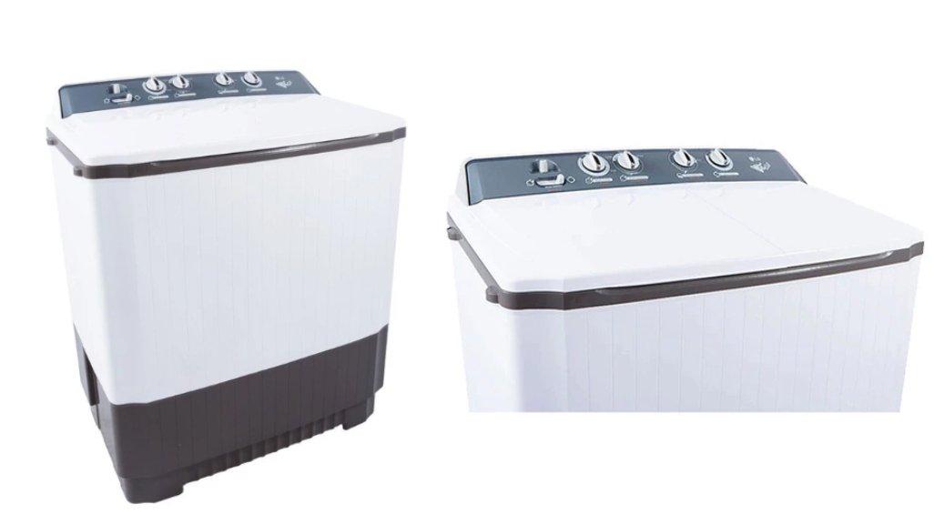LG Mesin Cuci Twin Tub 8 Kg - Top Load Roller Jet Pulsator 3 Program Pencucian 3 Punch Wind Jet Dry | P8000N.