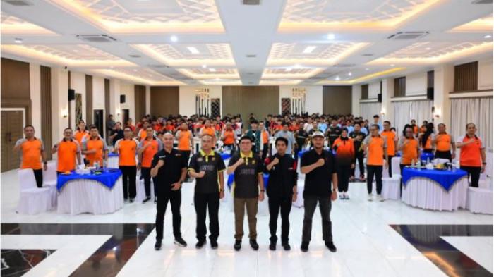 Polda Jambi menggelar Seremoni E-Sport Kapolda Cup 2026 di Gedung Siginjai Lantai III Mapolda Jambi, Sabtu pagi (18/7/2026).