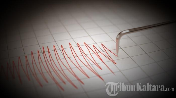 ILUSTRASI GEMPA BUMI - Seismograf yang menunjukkan terjadinya gempa bumi.