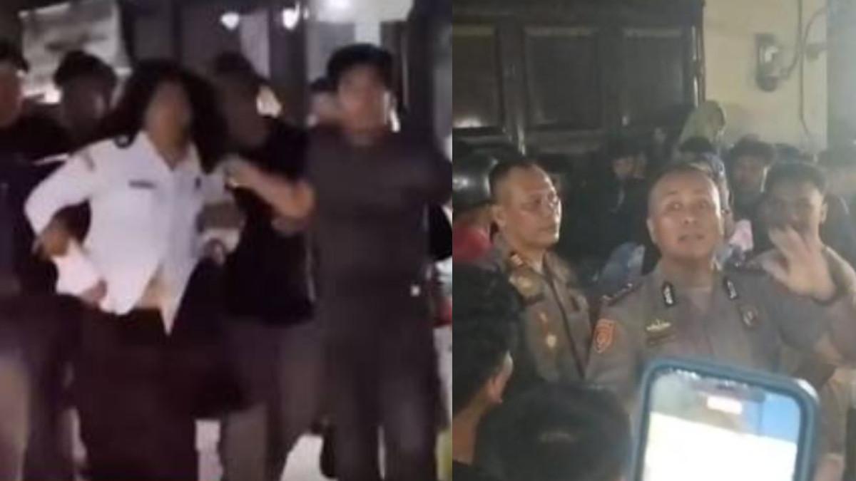 OKNUM GURU VIRAL - Masyarakat geruduk rumah diduga seorang guru di Kecamatan Teluk Nibung, Kota Tanjungbalai dalam dugaan pelecehan seksual terhadap anak yatim piatu, Rabu (22/7/2026) malam.