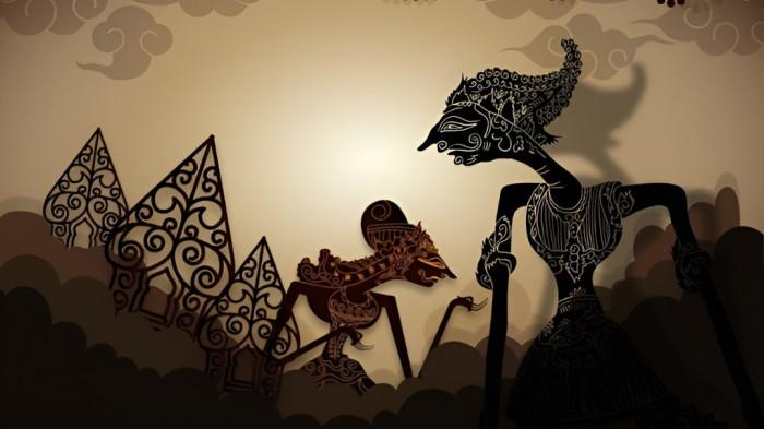 TOKOH WAYANG- Ilustrasi gambar tokoh wayang pada pagelaran kesenian wayang Jawa.