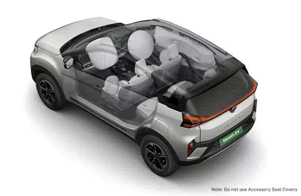 tata nexon ev interiors airbags