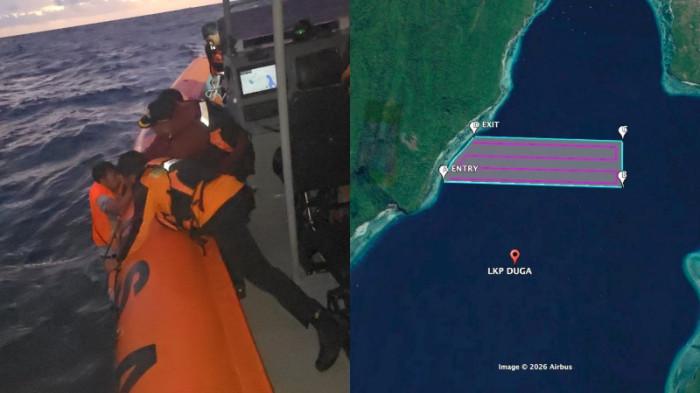 Evakuasi penumpang KM Cahaya Fitra 03 di perairan Pulau Labengki Konawe Utara