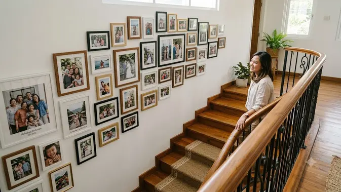 Ide Dinding Galeri Foto Keluarga/AI Generated