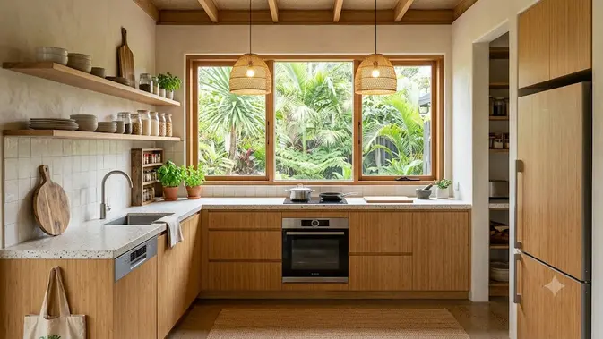 Desain Dapur Minimalis Hemat Energi/AI Generated