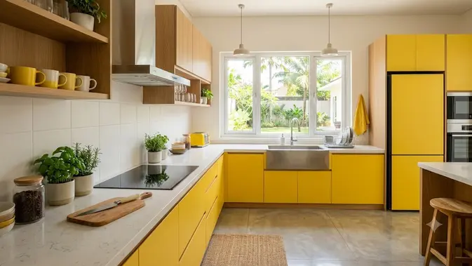 Desain Dapur Minimalis Hemat Energi/AI Generated