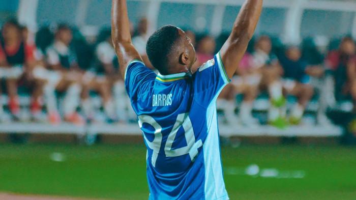 SELEBRASI - Selebrasi penyerang Persib Bandung, Uilliam Barros saat pertandingan melawan Arema FC pada laga perdana Grup A Piala Presiden 2026 di Stadion Si Jalak Harupat, Sabtu (25/7/2026) malam WIB.