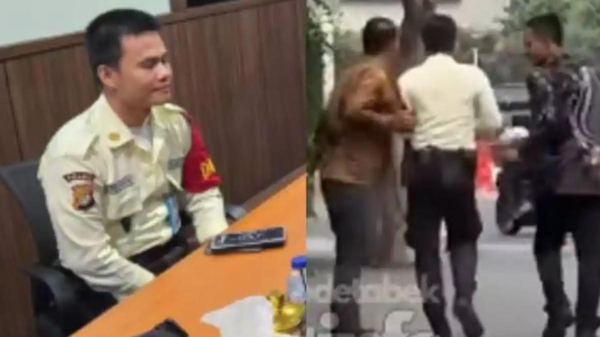 SATPAM VS SOPIR - Vicol Harefa, satpam yang dipaksa sujud dan minta maaf gara-gara menegur pengemudi Alphard yang menerobos lampu merah penyeberangan di Bundaran HI