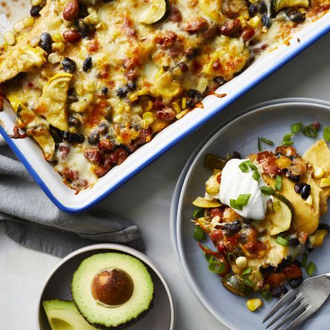 vegetarian enchilada casserole Alison Miksch Photography / Kindsey Lower Prop Styling / Rishon Hanners Food Styling
