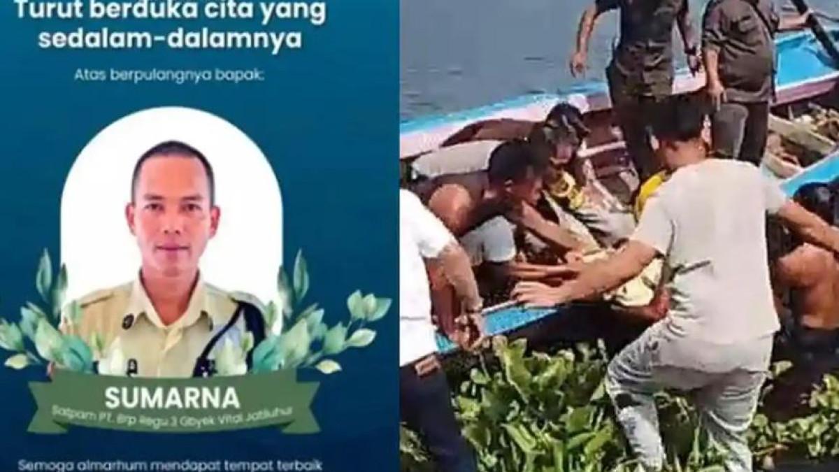 SATPAM TEWAS: Terungkap status WA terakhir satpam bernama Sumarna sebelum ditemukan tewas dengan kondisi tangan diborgol di Waduk Jatiluhur, Jumat (24/7/2026).