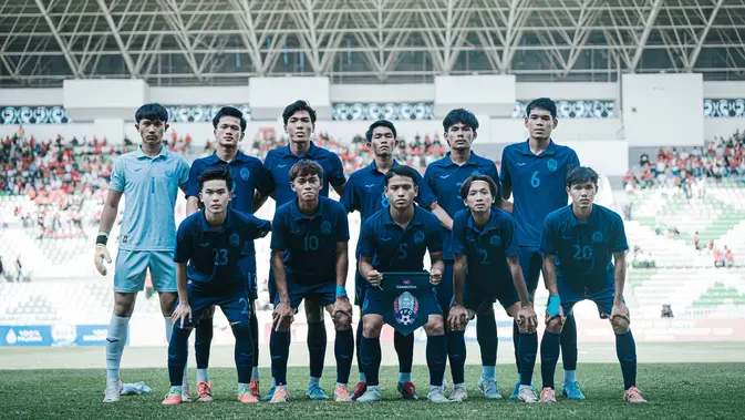 Timnas Kamboja. Timnas Kamboja. (Bola.com/Facebook Federasi Sepak Bola Kamboja).