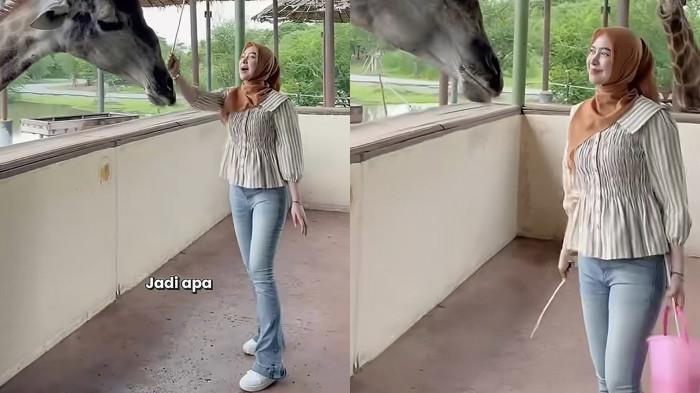 CELANA KETAT DISOROT - YouTuber Ria Ricis disorot efek tampil mengenakan celana jeans ketat, dicapture Sabtu (18/7/2026). Gaya berpakaian adik Ustadzah Oki Setiana Dewi ramai disorot.