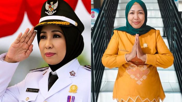 KADES DINONAKTIFKAN -- Kolase foto Ramla Djafar. Pemkab Bone Bolango menonaktifkan sementara Ramla Djafar dari jabatannya sebagai Kepala Desa Toto Utara, Kabupaten Bone Bolango, Provinsi Gorontalo. (Sumber Foto: Tangkapan layar Facebook Ramla Djafar)