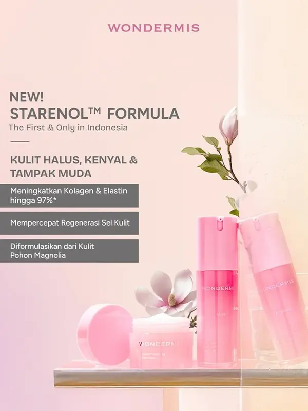 Rangkaian skincare WONDERMIS dengan kandungan STARENOL™. ©WONDERMIS