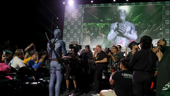 Ryan Reynolds dalam San Diego Comic-Con. (Joe Scarnici / GETTY IMAGES NORTH AMERICA / Getty Images via AFP)