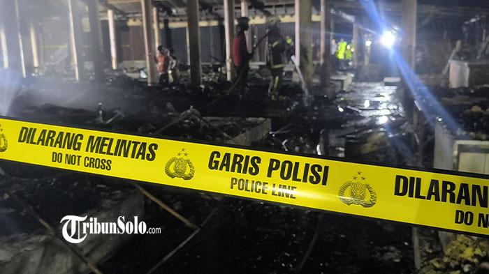 Kondisi Pasar Sidoharjo di Desa Paseban, Kecamatan Bayat, Kabupaten Klaten, pasca kebakaran