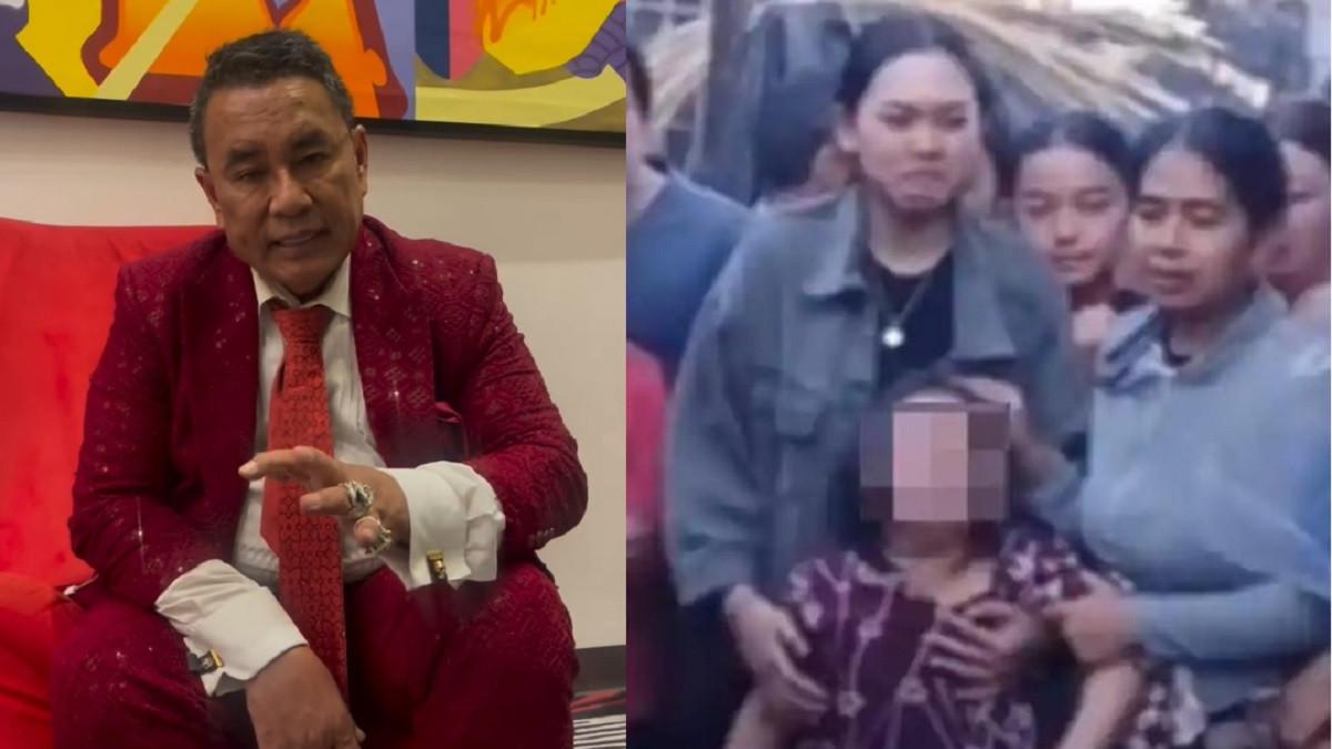 KASUS PENGEROYOKAN BALI - Kolase potret Hotman Paris dan anak yang ayahnya tewas dikeroyok. Hotman Paris sampaikan niat biayai sekolah anak dari ayah yang tewas dikeroyok di Bali.