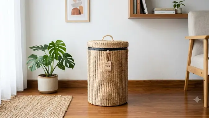 Ide Tempat Sampah Estetik dari Galon Bekas (AI Generated)