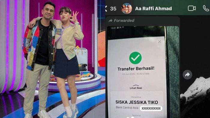 BANTUAN PENGOBATAN - Potret Chika Jessica tunjukkan bukti transfer Raffi Ahmad dicapture Selasa (10/6/2025).