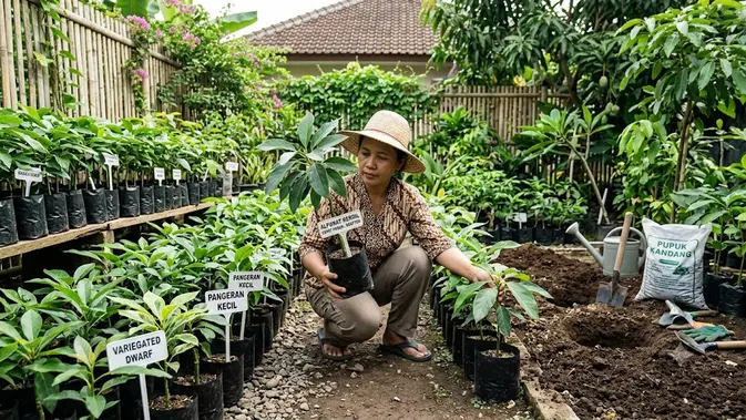 Cara Membuat Pohon Alpukat Kerdil Cepat Berbuah. AI Generated