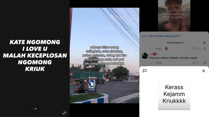Contoh konten dan komentar penggunaan istilah 