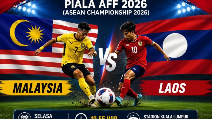 MALAYSIA VS LAOS -- Prediksi Skor Malaysia Vs Laos Malam Ini Jam 19.55 WIB, Head to Head dan Link Nonton Live Streaming.