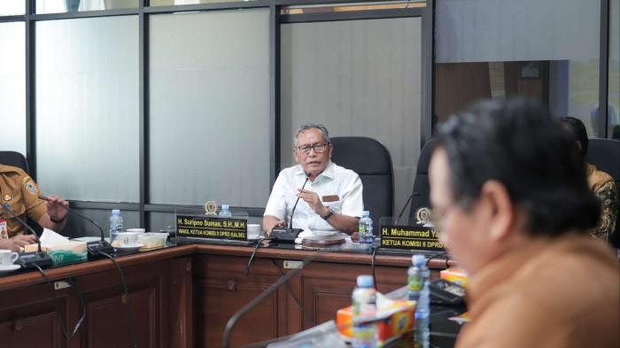RAPAT kerja Komisi II DPRD Kalsel bersama mitra kerja yang dipimpin Wakil Ketua Komisi II 01