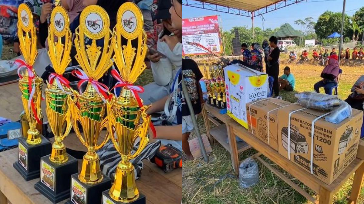 EVEN KLATEN - Keseruan lomba balap traktor di Klaten.