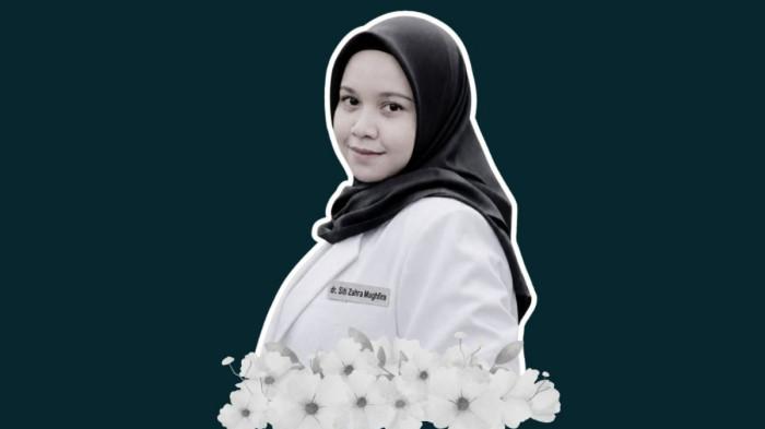 DOKTER TEWAS - Foto dr. Siti Zahra Maghfira, peserta Program Internsip Dokter Indonesia di RS Sentra Medika, Cisalak, Depok, Jawa Barat.
