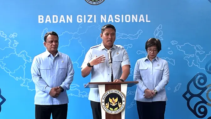 Kepala BGN Sudaryono bersama wakilnya di Gedung BGN, Jakarta Pusat, Rabu (29/7/2026). (Foto: Liputan6.com/Winda Nelfira).