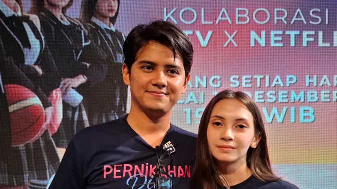 Aliando Syarief dan Richelle Skornicki bintangi serial Pernikahan Dini Gen Z. Cerita Dini pernah dibikin sinetron dengan bintang Agnez Mo dan Sahrul Gunawan. (Foto: Wayan Diananto)