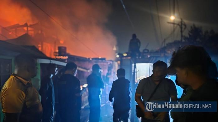 Kebakaran di Jalan Wanea, Lorong Campur Sari, Karombasan Utara, Wanea, Kota Manado, Sulut