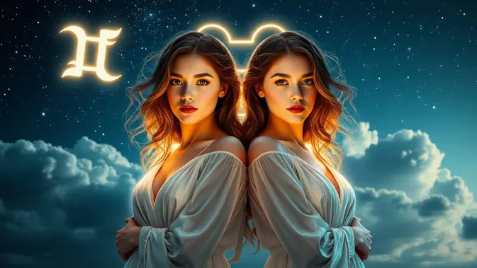 kepribadian zodiak gemini ©Ilustrasi dibuat AI