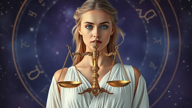 zodiak libra bulan apa ©Ilustrasi dibuat AI