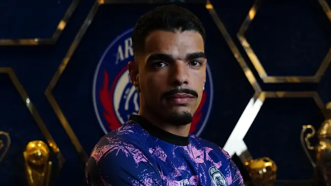 Marcos Vinicius, pemain asing baru Arema FC untuk musim 2026/2027 dari Brasil. (Bola.com/Iwan Setiawan)