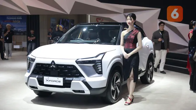 Mobil Mitsubishi New Xforce HEV pada ajang Gaikindo Indonesia International Auto Show (GIIAS) 2026 di Indonesia Convention Exhibition (ICE) BSD, Tangerang, Banten, Rabu (29/7/2026). (KLY/ Budy Santoso)