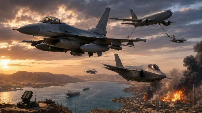 Foto Ilustrasi: Ketegangan militer di Timur Tengah meningkat seiring pengerahan jet tempur dan penguatan operasi udara di kawasan konflik.