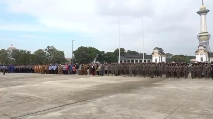 ASN Sulawesi Tenggara apel di pelataran Tugu Religi Sultra, eks MTQ Kendari, Belanja Pegawai