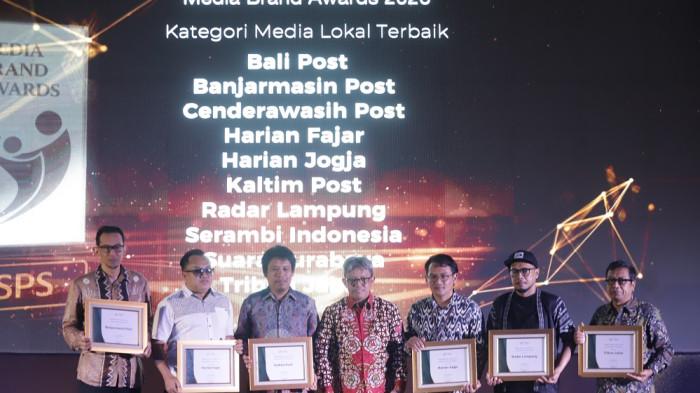 MEDIA BRAND AWARD 2026 - Empat media Tribun Network menerima penghargaan Media Brand Award 2026 kategori Media Lokal dan Nasional yang diselenggarakan oleh Serikat Perusahaan Pers (SPS), dalam acara yang digelar di Gedung Dewan Pers, Jalan Kebon Sirih, Gambir, Jakarta Pusat, Jumat malam (31/7/2026).